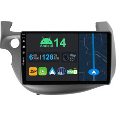 YUNTX 10,1 collu Android 14 auto radio ar satelītnavigāciju Honda Fit Jazz 2007-2014 | Octa Core | 6GB 128GB | Iebūvēts 4G LTE | CarPlay & Android Car | DSP | DAB | QLED | Dual Band WiFi | Bluetooth 5.0