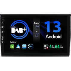 SXAUTO - [Iebūvēts DAB] Android 13 auto radio Fiat Bravo (2006-2012) - CarPlay Android Car - Kamera + Mikrofons - 4G + 64G - 360-CAM stūres kontrole WiFi Bluetooth Fast Boot - 2 DIN IPS 9 collas