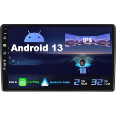 SXAUTO Android 13 IPS auto radio priekš Benz W209-W203 W168 ML W163 W463 Viano W639 - Iebūvēts CarPlay/Android Car - Bez atpakaļgaitas kameras - 2G + 32G - DAB Fast Boot - 2 DIN 9