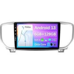 BXLIYER - [6G+128G] - Android 12 IPS auto radio piemērots KIA KX5 / Sportage 4 (2016-2019) - Wireless CarPlay/Android Car/DSP - Kamera un mikrofons - 9 collu 2 DIN - DAB stūres vadības stūres rats Fast Boot 360 kamera