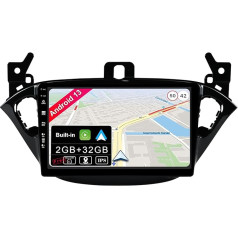 JOYX Android 12 IPS auto radio piemērots Opel Corsa (2015-2019) / Adam (2013-2016) - Iebūvēts CarPlay Android Car - Bezmaksas kamera - 2G + 32G - 9 collu 2 DIN - DSP DAB stūres vadības stūres WiFi Fast