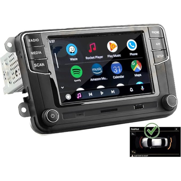 THEYAWWE Auto radio RCD360 PRO2 bez RVC Carplay un Android Bluetooth automašīnai VW Golf 5 Golf 6 Passat Candy CC