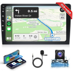 Hodozzy Android auto radio 2GB + 64GB 10,1 collu skārienjūtīgais ekrāns GPS navigācija ar bezvadu Carplay Android Car Mirror Link 2 DIN auto radio Bluetooth, WiFi, FM RDS, DSP ar atpakaļgaitas kameru