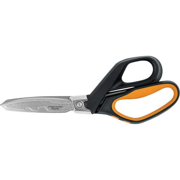 Fiskars PowerArc 1027205 Augstas veiktspējas šķēres, līdz 30 % lielāka jauda, garums 26 cm, izturīgs nerūsējošais tērauds/plastmasa, melnas/apelsīnu krāsas