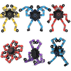 6 pakuotės Deformacijos robotas Fidget Spinner žaislas vaikams ir suaugusiesiems, 