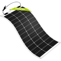 Newpowa 100W Solarpanel Flexibel Monokristāla saules baterijas ar augstu efektivitāti IP68 Wasserdicht Perfekt für Hausdächer