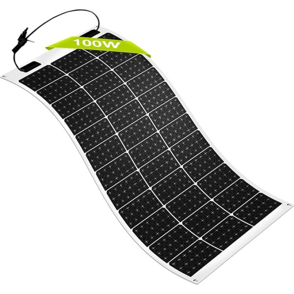 Newpowa 100W Solarpanel Flexibel Monokristāla saules baterijas ar augstu efektivitāti IP68 Wasserdicht Perfekt für Hausdächer