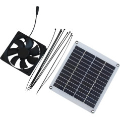 HOHOVYVY Saulės ventiliatorius 5W, saulės baterijų ventiliatorius 5 W Solarpanel-Set Für Gewächshaus Hund/Hühner