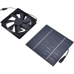 Solar Extractor Fan, Dual Fan, Waterproof Solar Extractor Fan, 12V 10W Loft Fan for Chicken Coop, Greenhouse, Dog House, Shed, Car Window, Exhaust, DIY Cooling Ventilation