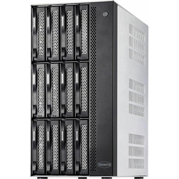 TERRAMASTER T12-500 Pro NAS Atmiņa - 12 bay Core i7 1255U 10 kodolu 12 pavedienu CPU, 16GB DDR5 RAM, 10GbE ports X 2, tīkla datu glabāšanas sistēma ar maksimālu veiktspēju biznesam (bez diska)