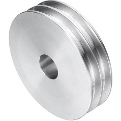 avota karte V-Typ-Riemenscheibe, 18 mm Bohrung, 80 mm Außendurchmesser, Doppelrillen-Aluminiumlegierung, für Motorwellen-Bohrmaschine, 6 mm PU-Form-Riemen