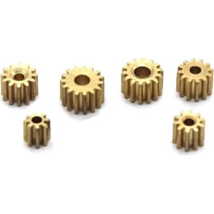 InDmar Motor Pinion, Gear, Motor Pinion, 5 Pieces, 0.3 Modules, 9/14/15 Teeth, 0.95/1.4 mm Hole, Copper Gear Parts, Gear Thickness 3 mm/3.6 mm (Color : 0.3M, Size : 14T-3.6H-1.4 Bore)