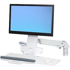 Ergotron Sit-Stand Combo Arm - Wandmontage für LCD-Display/Tastatur/Hülle/Barcode-Scanner - Aluminium, hochwertiger Kunststoff - Weiß - Bildschirmgröße: bis 24 Zoll