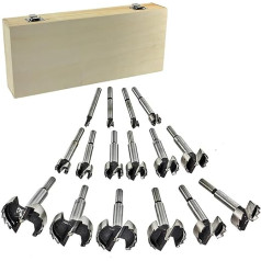 Forstner drill bit set, Forstner drill bit set, 16 gabaliņu frēzes frēzēšanas frezu komplekts kokam ar sešstūrainu kātu (6, 10, 13, 16, 19, 22, 25, 28, 30, 32, 35, 38, 41, 44, 44),