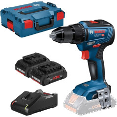 Bosch Professional GSR 18V-55 akumulatora skrūvgriezis (2x 4,0 Ah ProCore akumulators, 18 V sistēma, maksimālais griezes moments: 55 Nm, L-BOXX)