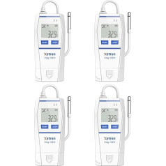 Xetron mitruma un temperatūras reģistrators 32000 punktu, datu reģistrators Elog10EH mitruma mērītājs ar ārējo sensoru, datu reģistrators PDF ~ eksports datu analīzei, temperatūras mērīšanas diapazons -30 ~ 70 °C, iepakojums