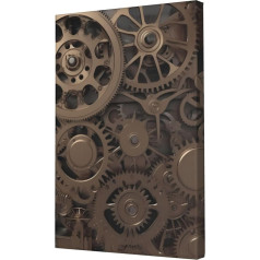 OUSIKA Canvas Art Prints Plakāts Steampunk Mehāniskā Gears Print Picture Painting Modern Wall Art Aesthetic guļamistabas dekoru 45x30cm