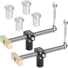 TOOLCOOL 2 Pack Bench Dog Clamp 20 mm Dog Hole Clamps Kokapstrādes MFT galda darbgaldu piederumi Ātra iespīlēšana un atbrīvošana