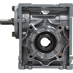 UOUOBEAR 5:1-100:1 NRV75 Welleneingangsschneckengetriebe, Eingangswelle 24 mm Ausgangsloch 28 mm, RV75 Handkurbel-Schneckengetriebe(Ratio 40 to 1)