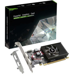 SAPLOS Radeon HD 6570 Grafiskā karte, 2 HDMI, 1G GDDR3 64 bitu, videokartes PC, zema profila grafiskā karte, datora GPU, PCI Express x 16, 2K atbalsts