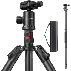 RALENO 1.98 m Camera Tripod, Tripod with 360° Panorama Ball Head, Professional Camera Tripod with 10 kg Load Capacity, for Travel and Work, WiFi 40 M Waterproof Model: TP-60