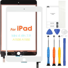 ARSSLY Jauns iPad Mini 4 7.9 2015 skārienjūtīgais ekrāns digitālizatora skārienjūtīgā ekrāna nomaiņa iPad A1538 A1550 ar instrumentiem (ne LCD White)