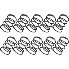 sourcingmap Kompresijas atspere - 1,2 mm stieples diametrs, 17 mm ārējais diametrs, 25 mm brīvs garums, elastīga tērauda pagarinājuma atspere, melna, 10 gab., iepakojumā