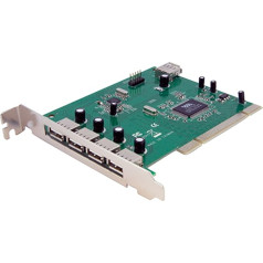 StarTech. com 7 portu USB 2.0 PCI interfeisa karte - USB adapteris - PCI - USB, USB 2.0 - 7 pieslēgvietas (PCIUSB7)