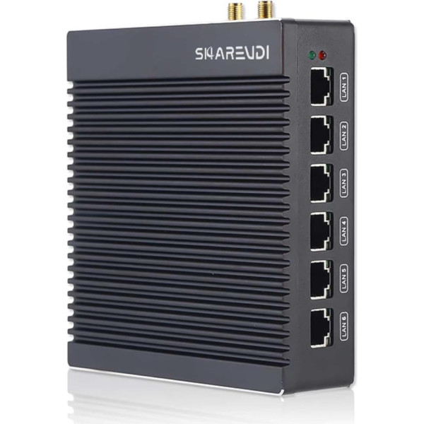 Sharevdi Ugunsmūris Micro Appliance, 4*In-tel i225 2.5Gbe NIC, In-tel Pentium N3700 4 kodi/4 pavedieni, SSD Dual HDMI/USB3.0/RS232 COM, AES NI, saderīgs ar OPNsense (8G 128G/6LAN)