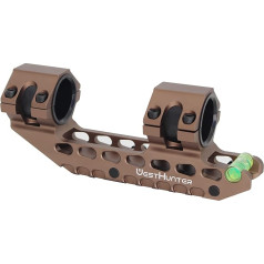 WestHunter Optics 20 mm Picatinny Rifle Scope Mounting, 25.4 mm 30 mm Universal Tactics Precision Rifle Scope Mounting with Bubble Level | 3 Colours