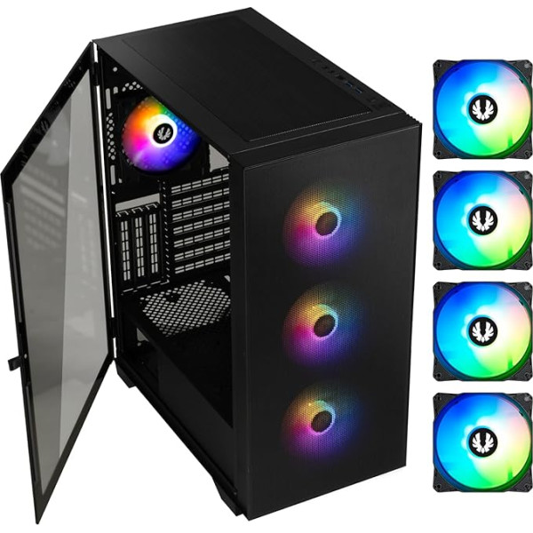 BitFenix Flow Mid Tower PC Case (Black) ARGB