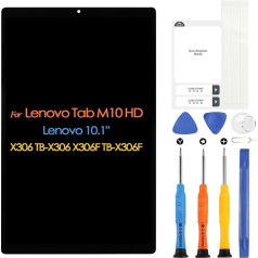 ARSSLY LCD displejs für Lenovo Tab M10 HD, LCD Bildschirm Ersatz Kits für Lenovo Tab M10 HD 10.1 Zoll X306 TB-X306 X306F TB-X306F Touchscreen Digitizer Glas Panel mit Reparaturwerkzeug