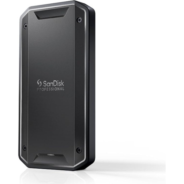 SanDisk PROFESSIONAL PRO-G40 SSD 1TB (mobilais SSD, exFAT formatēts, izturīgs NVMe SSD ar Thunderbolt 3, USB-C, līdz 3000MB/s nolasīšanas ātrums, IP68 korpuss, izturīgs pret putekļiem un ūdeni)