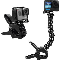 Suptig Jaws Flex Clamp Mount Gooseneck stiprinājums GoPro Hero 11 Hero 10 Hero 9 Hero 8 Hero 7 Hero 6 Hero 5 Hero 4 Session Hero 3+ Hero 3 Arlo Arlo Pro rīcības kamerām