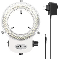 Iegefirm 144LEDs Ring Light mikroskopa lampas gaisma 6000K 0-100% regulējams