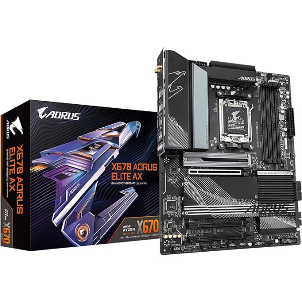 Pamatplate|GIGABYTE|AMD X670|SAM5|ATX|Atmiņas DDR5|Atmiņas ligzdas 4|1xPCI-Express 3.0 16x|1xPCI-Express 4.0 16x|2xM.2|1xHDMI|4xUSB 2.0|8xUSB 3.2|1xUSB-C|1xRJ45|3xAudio ports|X670AfinORUSELITEAX1.1