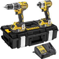 Dewalt DEWT DEWPDCK266P2 DEWDCK266P2 DCK266P2 XR bezsuku dubultie komplekti 18V 2 x 5,0Ah Li-Ion, 18 V, dzeltens