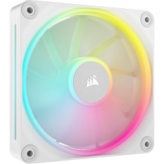 CORSAIR iCUE LINK LX120 RGB 120 mm PWM ventilators - Dual Light Loops - Nepieciešams iCUE LINK System Hub (pieejams atsevišķi) - CORSAIR AirGuide tehnoloģija - Balts