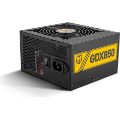 NOX Hummer GDX 850W 80 Plus Gold - Barošanas bloks 850W, ATX 3.1, S-ATA, PCIE 5.1 12V-2x6, īpaši kluss 120 mm ventilators, ieejas spriegums 240 V, melns