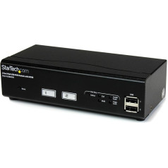 StarTech SV23 1USBDDM 2 portu USB KVM slēdzis ar DDM ātrās pārslēgšanas tehnoloģiju un kabeli, VGA