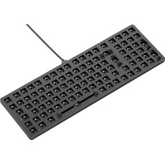 Glorious Gaming GMMK 2 Full Size (96%) Barebones (tikai rāmis) - Mehāniskais spēļu tastatūras stiprinājums, Pilna izmēra (96%), Alumīnija, individuālajos rāmjos, RGB, International/ISO Layout - Schwarz