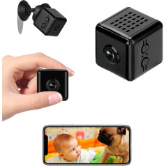 HiKam Mini kamera WLAN 4K HD, WiFi novērošanas mini kamera tiešraide mobilajā tālrunī, bērnu monitora mājdzīvnieku kamera iekštelpu novērošanas kamera ar ierakstīšanu, kustības sensors, nakts redzamība, akumulators,