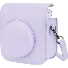 HIUOUIH Instant Camera Case for Fujifilm Instax Mini 12 Polaroid Camera Case Made of PU Leather Camera Case Protective Case with Adjustable Shoulder Strap, purple, /