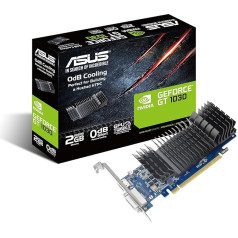 ASUS grafiskā karte GeForce GT 1030 2GB GDDR5 64BIT HDMI/DVI, GT1030-SL-2G-BRK, zila, zila