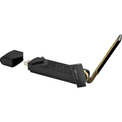 ASUS USB-AX56 divjoslu AX1800 USB WiFi 6 adapteris Ārējā antena WPA3 drošība Plug and Play