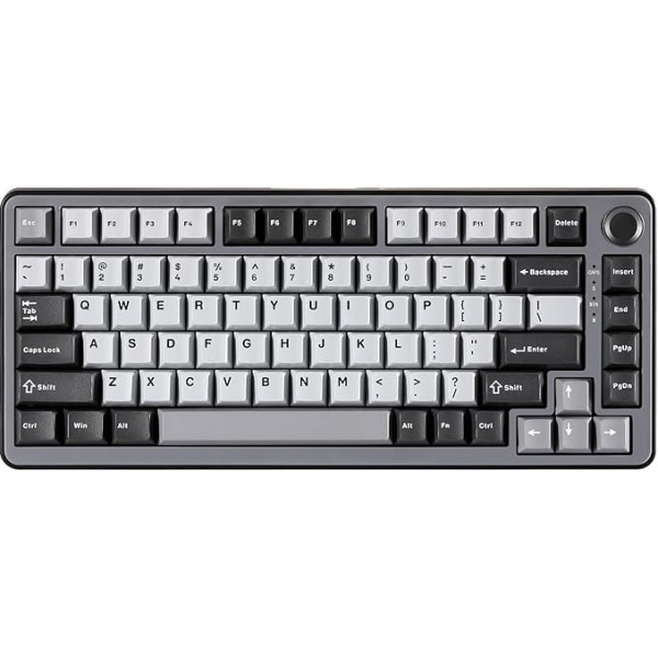 YUNZII RT75 Rapid Trigger Gaming Keyboard Hall Effect Keyboard Magnētiskais slēdzis Regulējams ieslēgums Esports 75% Layout TKL Mehāniskā tastatūra RGB PBT Keycaps (Black, Outemu Switch)