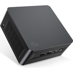 Intel NUC 13 Pro Mini dators, Intel Core i5 1340P (12C/16T, 12MB, līdz 4,6 GHz), spēļu mini dators DDR4 16 GB RAM512 GB SSD, NUC i5 Mini dators atbalsta 8K UHD WiFi 6E Bluetooth 5.3 Windows 11 Pro