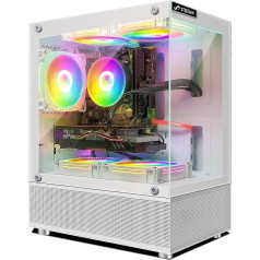 STGsivir Gaming Desktop -RX 580 16 GB GDDR5, Intel Core i7-6700 līdz 4,0 GHz - 32 GB RAM, 2 TB SSD, 600 M WiFi, BT 5,0, RGB Fanx5, W10H64- Gaming-Turm für Gamer und Streaming