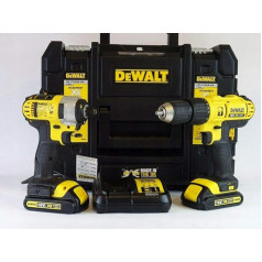 DEWALT DCZ298S2T 18V bezvadu XR LI-ION kombinētais urbjmašīnas un triecienurbjmašīnas divvietīgais komplekts