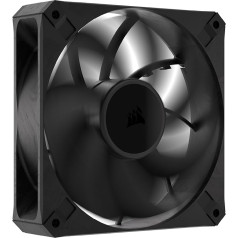 CORSAIR RS120 MAX 120 mm PWM biezs ventilators - augsts statiskais spiediens - šķidro kristālu polimēra konstrukcija - melns, vienā iepakojumā